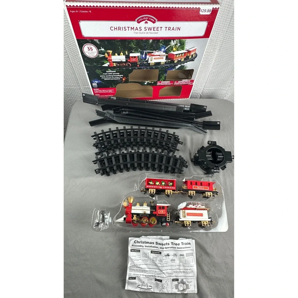 Holiday Time 5523141 Christmas Sweet Tree Train Set Battery Operated